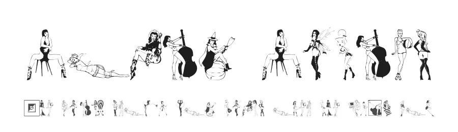Comix Cuties by Darrian Lynx — Dingbats Font
