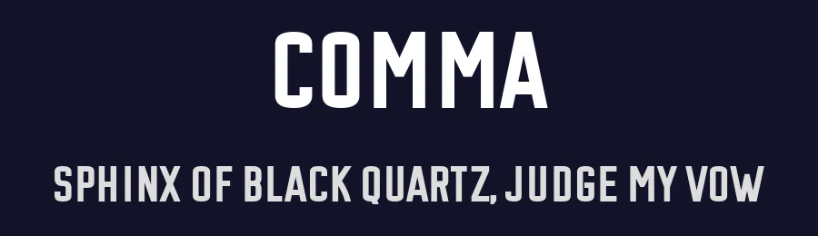 Comma by Vladimir Nikolic — Sans Serif Font — thumbnail 2