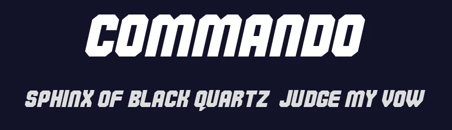 Commando by defaulterror — Display Font — thumbnail 2