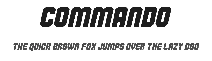Commando by defaulterror — Display Font