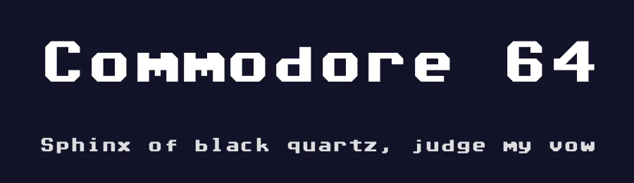 Commodore 64 by Devin Cook — Display Font — thumbnail 2