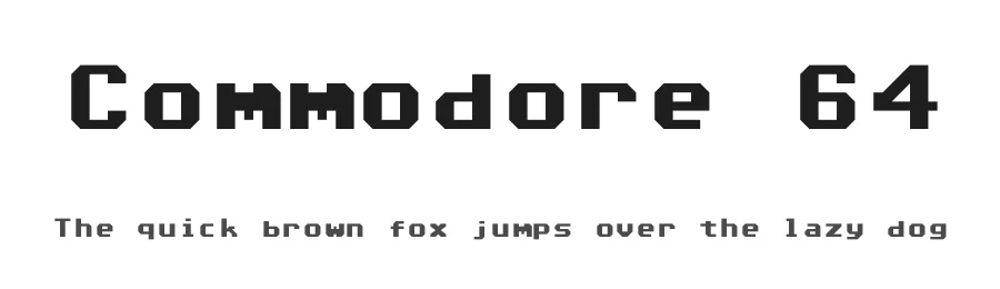 Commodore 64 by Devin Cook — Display Font