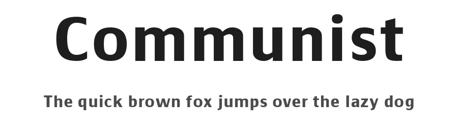Communist by Shamrock — Sans Serif Font
