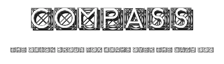 Compass by Vladimir Nikolic — Decorative Font