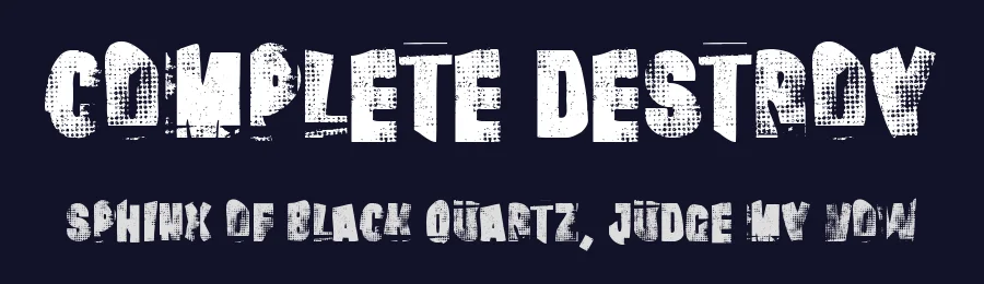 Complete Destroy by Woodcutter — Decorative Font — thumbnail 2