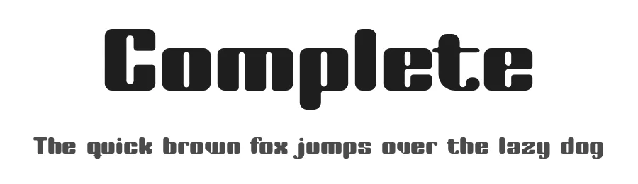 Complete by Hreggvidur Arsaelsson — Display Font