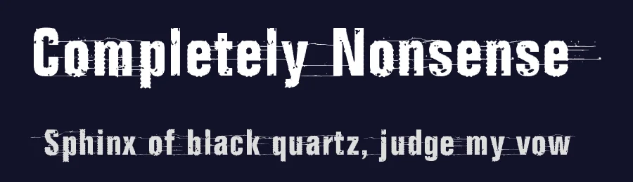 Completely Nonsense by Juha Korhonen — Decorative Font — thumbnail 2