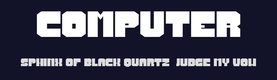 Computer by Vladimir Nikolic — Display Font — thumbnail 2