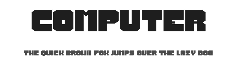 Computer by Vladimir Nikolic — Display Font