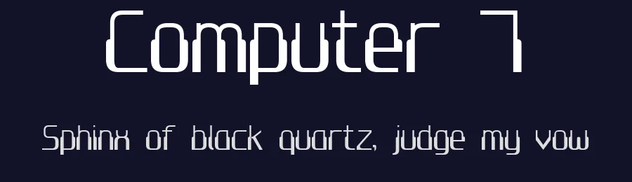 Computer 7 by Style-7 — Display Font — thumbnail 2
