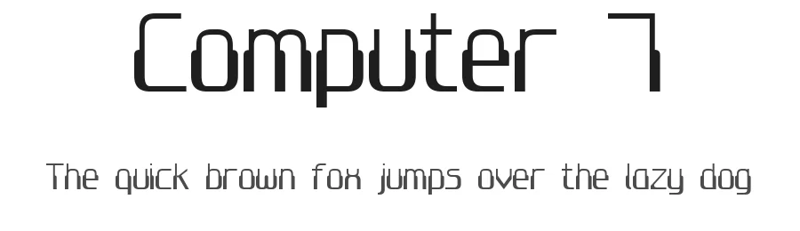 Computer 7 by Style-7 — Display Font