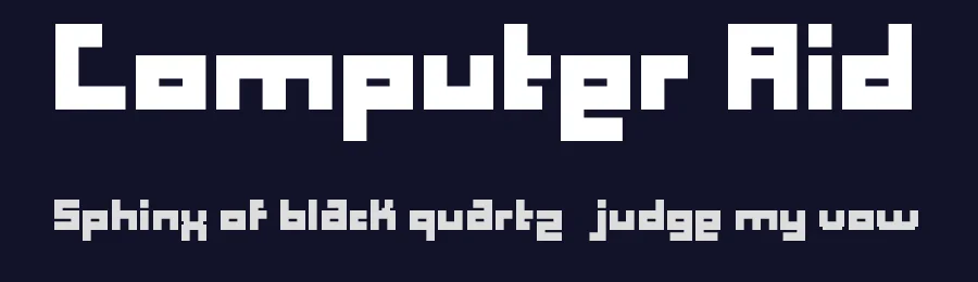 Computer Aid by BC — Display Font — thumbnail 2