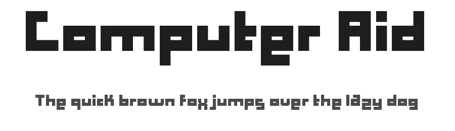 Computer Aid by BC — Display Font