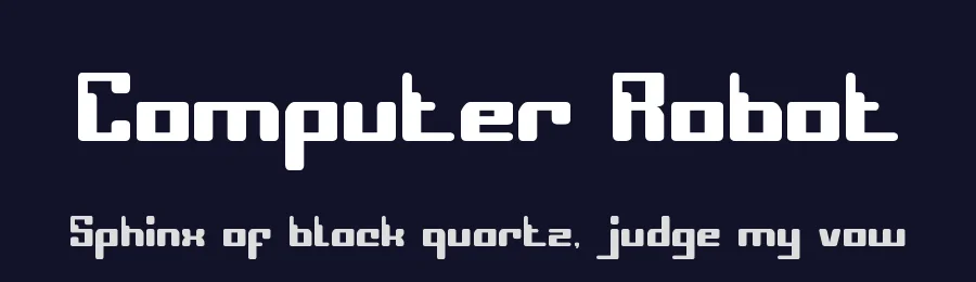 Computer Robot by weknow — Display Font — thumbnail 2