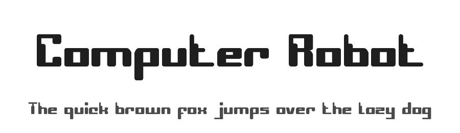 Computer Robot by weknow — Display Font