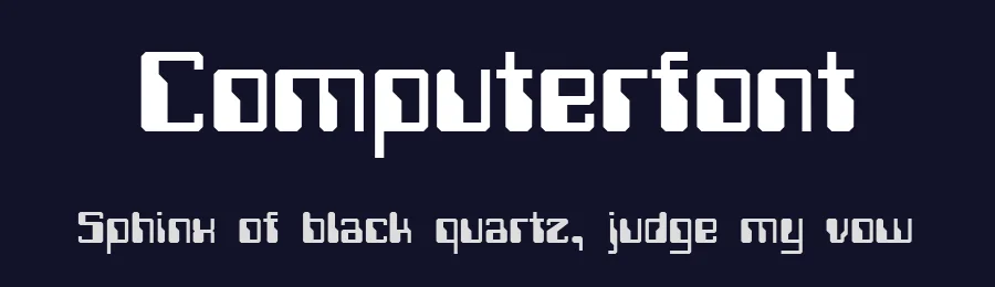 Computerfont — Display Font — thumbnail 2