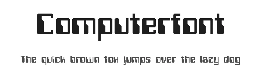 Computerfont — Display Font