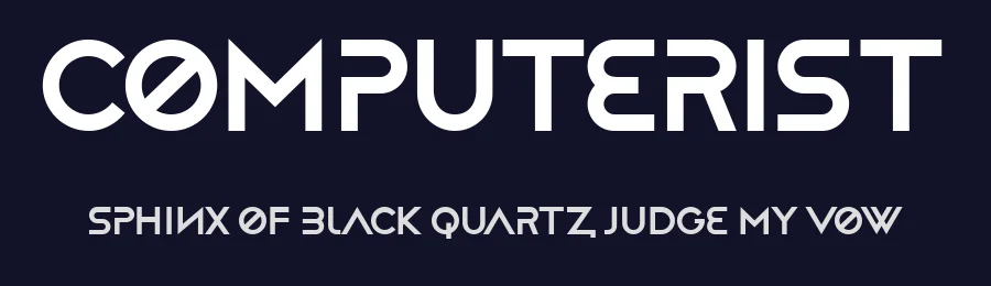 Computerist by Vladimir Nikolic — Display Font — thumbnail 2