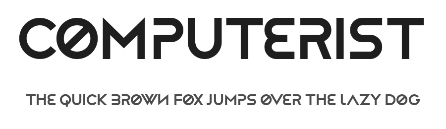 Computerist by Vladimir Nikolic — Display Font
