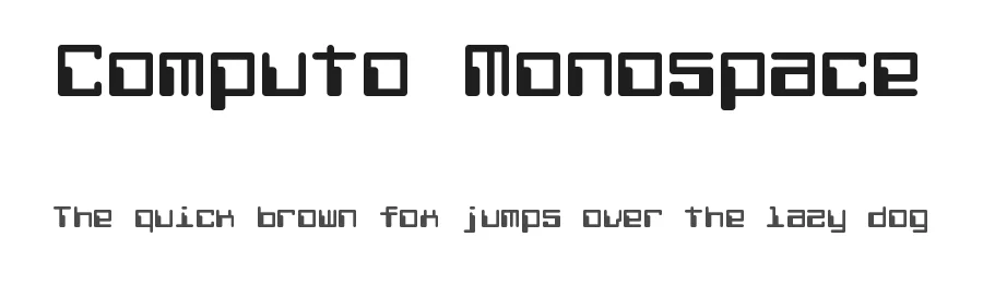 Computo Monospace by Chequered Ink — Display Font