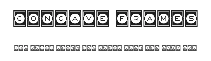 Concave Frames by Vladimir Nikolic — Decorative Font