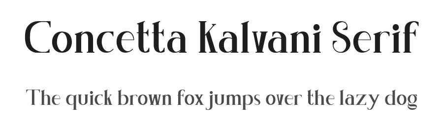 Concetta Kalvani Serif