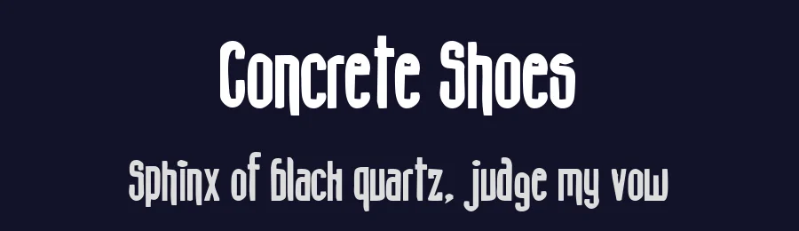Concrete Shoes by Fontocide — Decorative Font — thumbnail 2