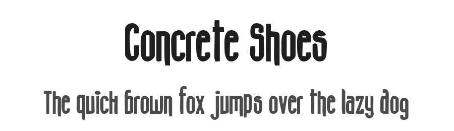 Concrete Shoes by Fontocide — Decorative Font
