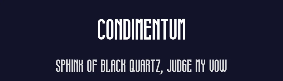 Condimentum by Gesang Khoiron — Sans Serif Font — thumbnail 2