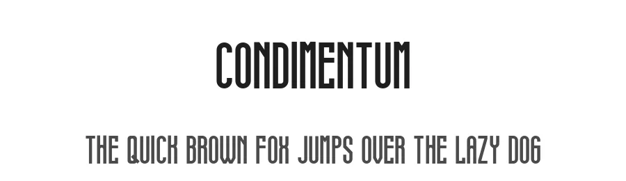 Condimentum by Gesang Khoiron β Sans Serif Font