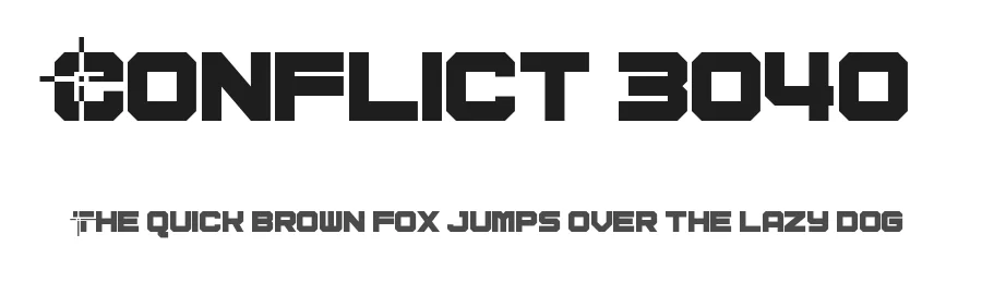 Conflict 3040 by Chequered Ink — Display Font