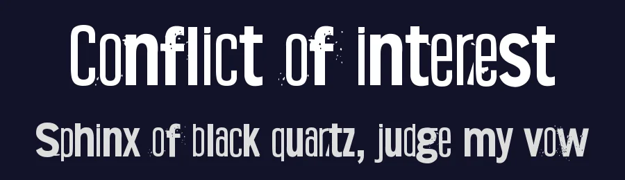 Conflict of interest by Juha Korhonen — Decorative Font — thumbnail 2