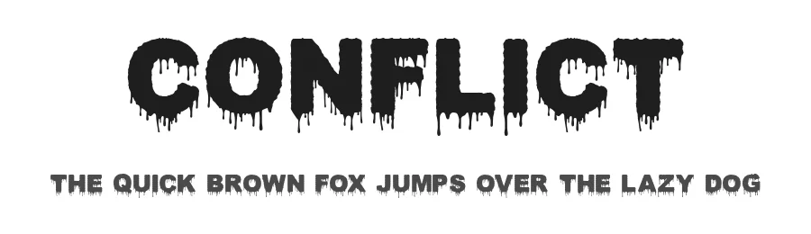 Conflict by Billy Argel Fonts ® — Decorative Font