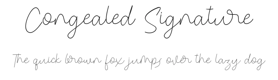 Congealed Signature