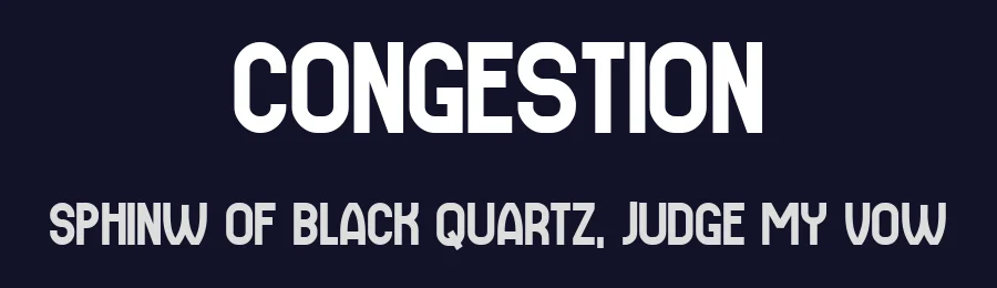 Congestion by Vladimir Nikolic — Sans Serif Font — thumbnail 2
