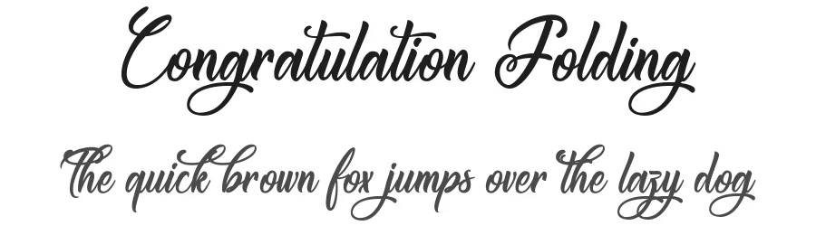 Congratulation Folding