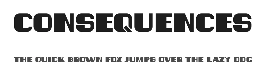 Consequences by Vladimir Nikolic — Sans Serif Font