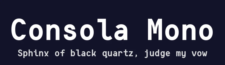 Consola Mono by Wojciech Kalinowski — Sans Serif Font — thumbnail 2