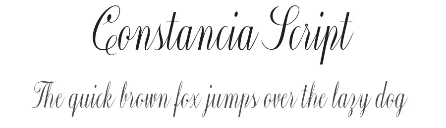Constancia Script