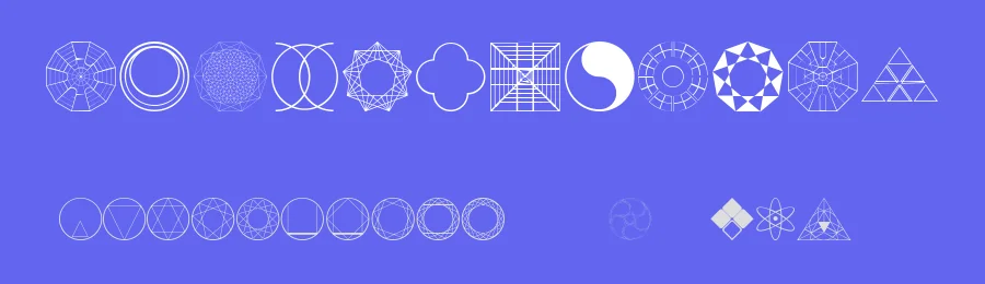 Constructing Kiai by Matthias Wittgenstein — Dingbats Font — thumbnail 3