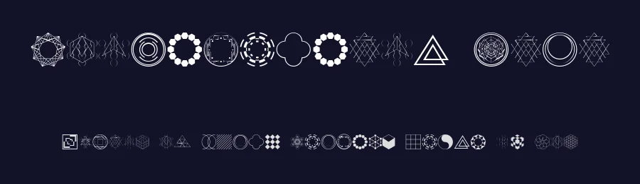 Constructing Kiai by Matthias Wittgenstein — Dingbats Font — thumbnail 2