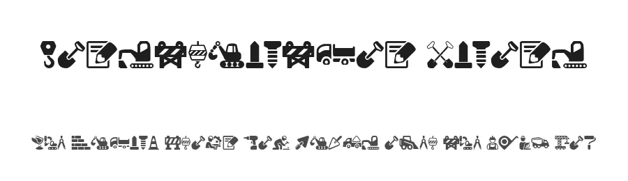 Construction Icons by Woodcutter — Dingbats Font