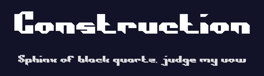 Construction by weknow — Display Font — thumbnail 2