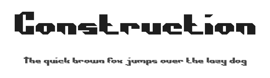 Construction by weknow — Display Font