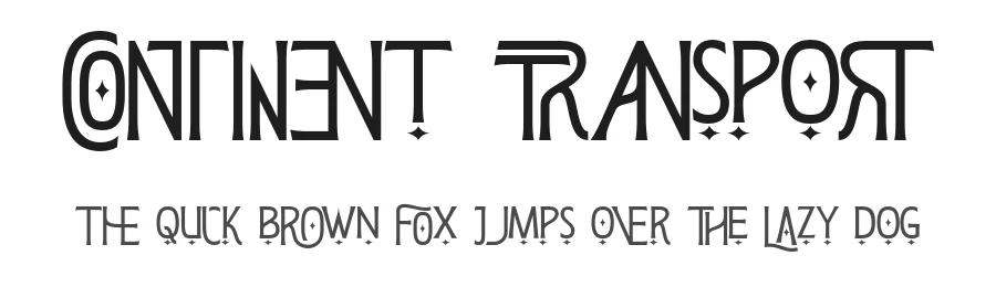 Continent Transport by 177Studio — Decorative Font