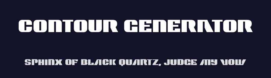 Contour Generator by Typodermic Fonts — Display Font — thumbnail 2
