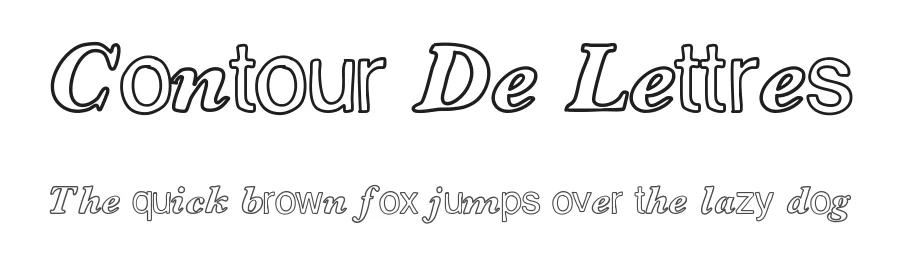 Contour De Lettres