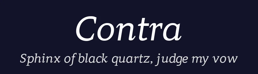 Contra by Apostrophic Labs — Serif Font — thumbnail 2