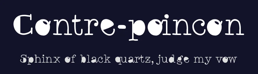 Contre-poincon by Lionel Pailloncy — Decorative Font — thumbnail 2