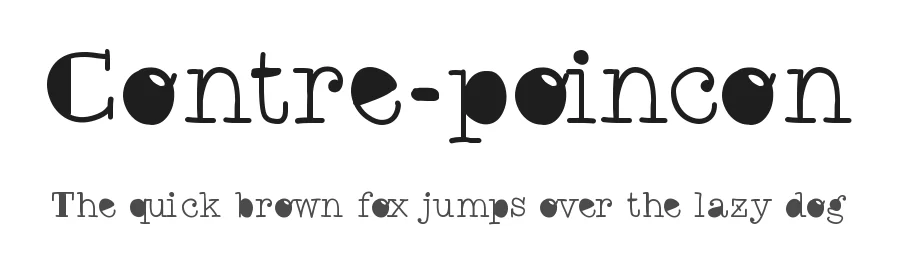 Contre-poincon by Lionel Pailloncy — Decorative Font